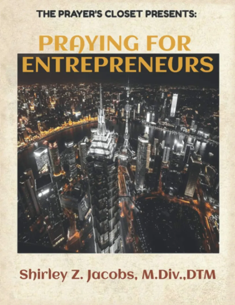 Cover of the Praying for Entrepreneurs journal by Shirley Z. Jacobs
